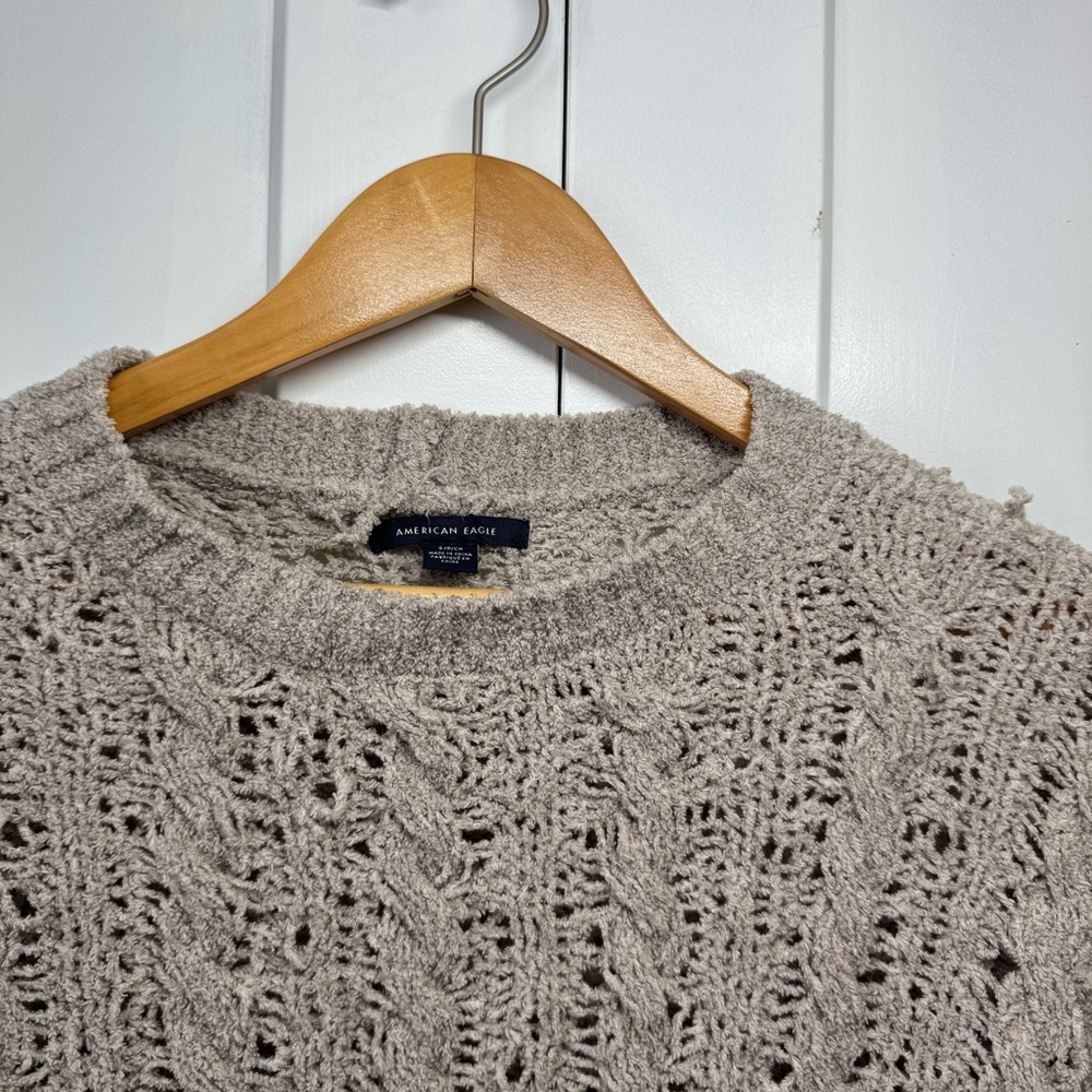 American Eagle Chunky Cable Knit Sweater, S - Picture 3 of 5